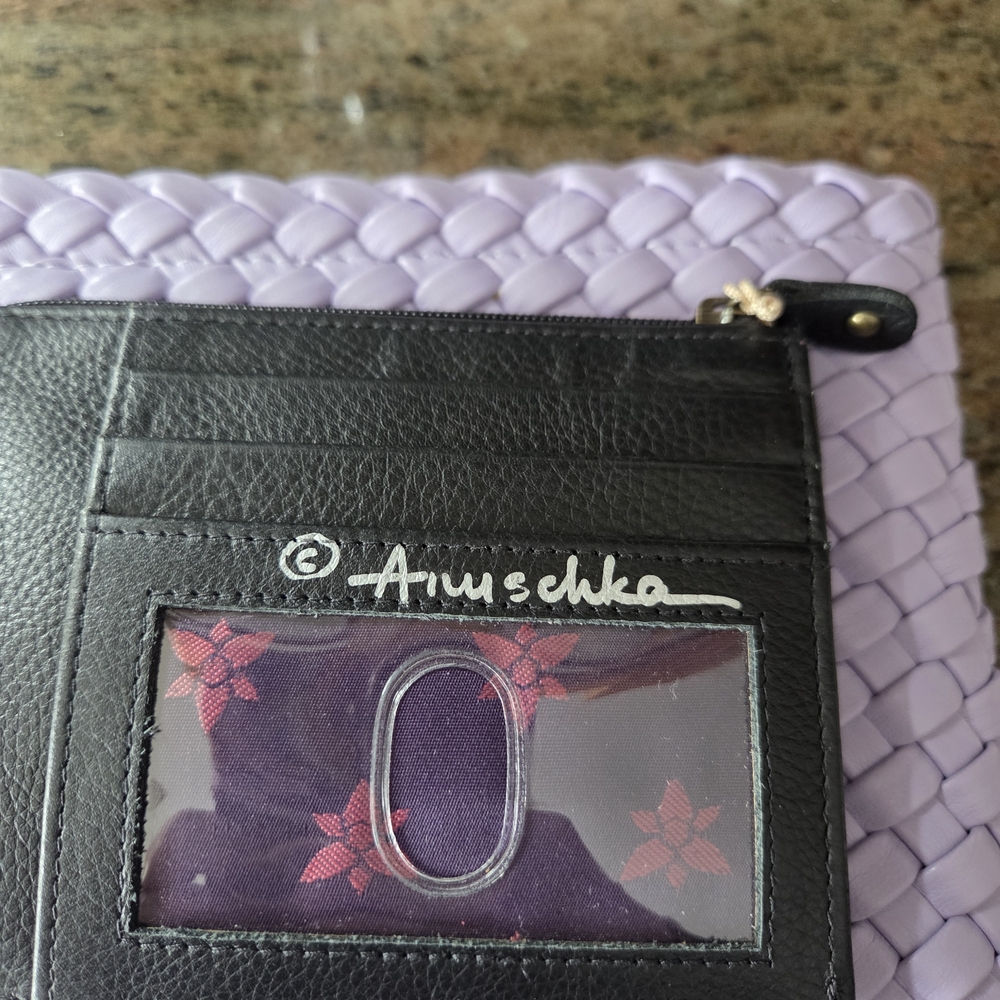 Rachel Zoe Lavender Woven Wristlet And Anuschka Wallet - Picture 4 of 11